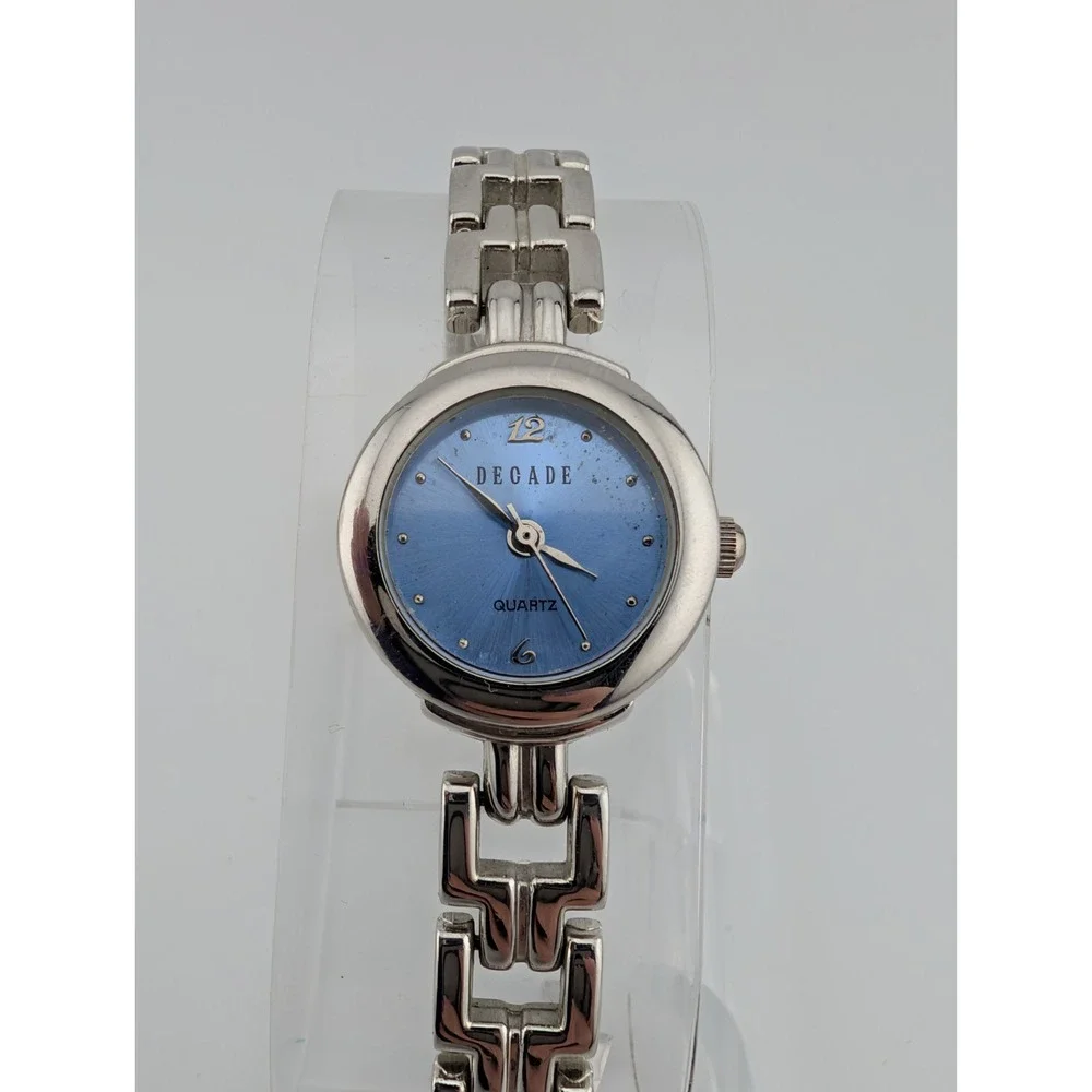 Decade Watch Women 21mm Case Blue Dial‎ Silver 7.75